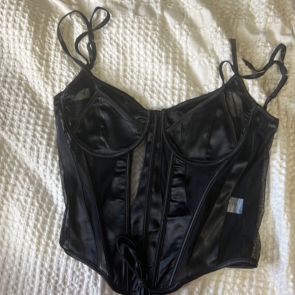 Brand new fashion nova corset black top